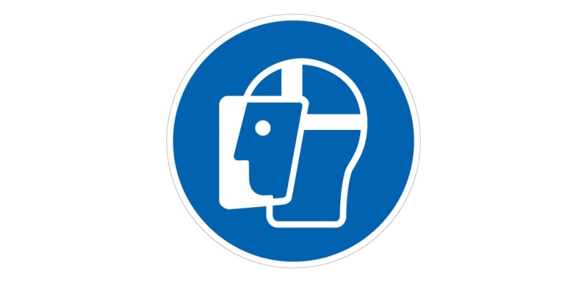 Panneau EPI - Visière de protection obligatoire - M013 - ISO 7010