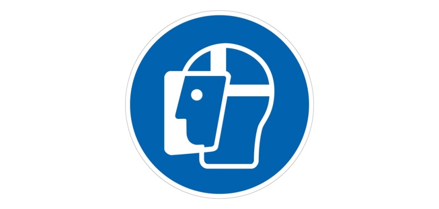 Panneau EPI - Visière de protection obligatoire - M013 - ISO 7010