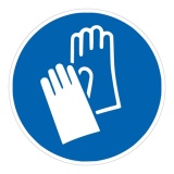 Panneau EPI obligatoire - Gants de protection obligatoires - M009 PVC 2 mm 315 mm