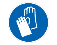 Panneau EPI obligatoire - Gants de protection obligatoires - M009 Vinyle Souple Autocollant 200 mm