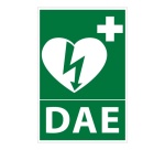 Signalétique Défibrillateur DAE pour ERP - Modèle 2 - ISO 7010 210 x 297 mm (A4) PVC 2 mm