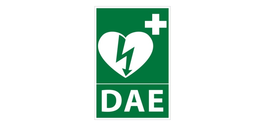 Signalétique Défibrillateur DAE pour ERP - Modèle 2 - ISO 7010 210 x 297 mm (A4) PVC 2 mm