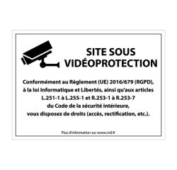 Panneau Site sous vidéoprotection - Signalisation de sécurité