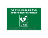 Panneau - Site équipé d'un défibrillateur cardiaque - ISO 7010 420 x 280 mm PVC 2 mm