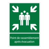 Panneau - Point de rassemblement après évacuation -E007 -ISO 7010 Vinyle A4