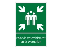 Panneau - Point de rassemblement après évacuation -E007 -ISO 7010