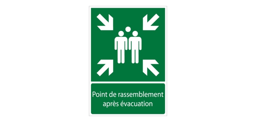 Panneau - Point de rassemblement après évacuation -E007 -ISO 7010