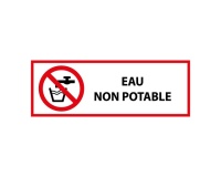 Panneau d'interdiction - Pictogramme Eau non potable - ISO 7010