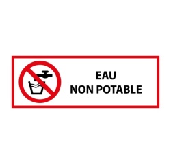 Panneau d'interdiction - Pictogramme Eau non potable - ISO 7010
