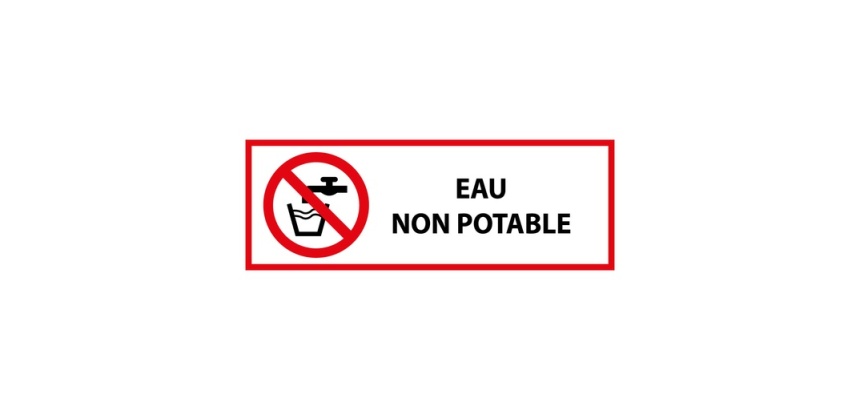Panneau d'interdiction - Pictogramme Eau non potable - ISO 7010