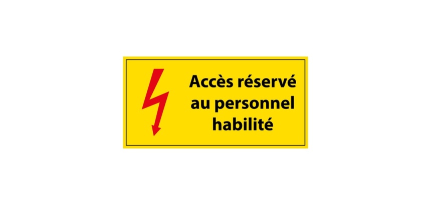 Panneau de signalisation - Pictogramme Accès au personnel habilité