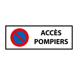 Panneau - Interdiction stationnement accès pompiers - Norme ISO 7010