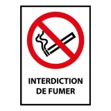 Panneau Interdiction de fumer - Universel - P002 - ISO 7010 PVC 2 mm A4