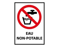 Panneau de signalisation - Picto Eau non potable - P005 - ISO 7010 PVC 2 mm A3