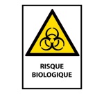 Panneau de danger - Risque biologique - W009 - ISO EN 7010 Vinyle Souple Autocollant A4