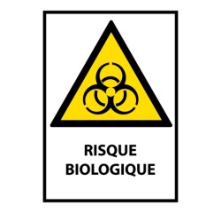 Panneau de danger - Risque biologique - W009 - ISO EN 7010