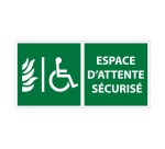Panneau d'évacuation - Espace d'attente sécurisé
