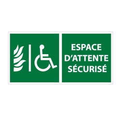 Signalétique évacuation – Espace d’attente sécurisé – ISO 7010