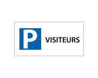 Panneau parking réservé Visiteurs- 400x200 mm - Aludibond