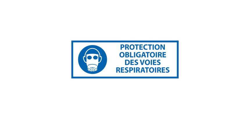 Panneau obligation - Protection des voies respiratoires - ISO 7010