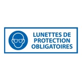 Panneau - EPI - Lunettes de protection Obligatoire - M004 297 x 105 mm PVC 2 mm