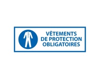 Panneau obligation - Vêtements de protection obligatoires