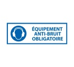 Panneau - EPI - équipement anti-bruit Obligatoire - M003 297 x 105 mm Vinyle Souple Autocollant