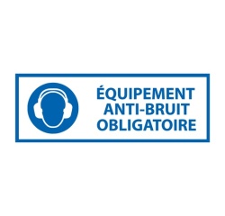 Panneau - EPI - équipement anti-bruit Obligatoire - M003 297 x 105 mm Vinyle Souple Autocollant