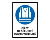 Panneau EPI - Gilet sécurité obligatoire - M015 - ISO 7001 PVC à visser A4