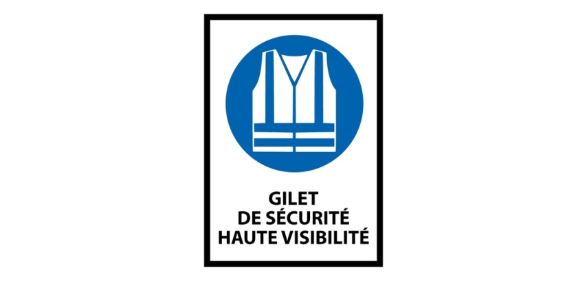 Panneau EPI - Gilet sécurité obligatoire - M015 - ISO 7001
