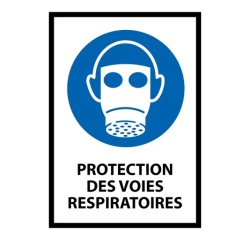 Panneau - Protection des voies respiratoires obligatoire - M017 Vinyle Souple Autocollant A5
