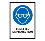 Panneau EPI - Lunettes de protection obligatoires - M004 - ISO 7010 210 x 148 mm (A5) Vinyle Souple Autocollant