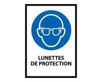Panneau EPI - Lunettes de protection obligatoires - M004 - ISO 7010 210 x 148 mm (A5) Vinyle Souple Autocollant