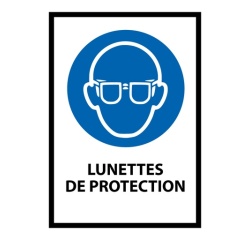 Panneau EPI - Lunettes de protection obligatoires - M004 - ISO 7010 210 x 148 mm (A5) Vinyle Souple Autocollant