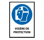 Panneau EPI - Visière de protection obligatoire - M013 - ISO 7001 Vinyle Souple Autocollant A5