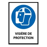 Panneau EPI - Visière de protection obligatoire - M013 - ISO 7001 PVC 2 mm A3