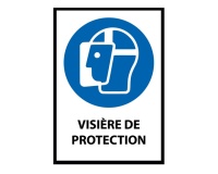 Panneau EPI - Visière de protection obligatoire - M013 - ISO 7001