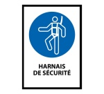Panneau EPI - Harnais de sécurité Obligatoire - M018 - ISO 7010