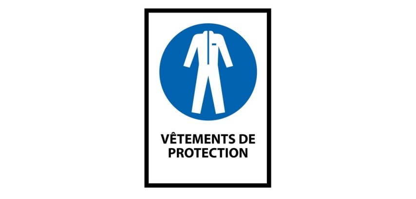 Panneau EPI - Vêtements de protection obligatoires - M010 - ISO 7010