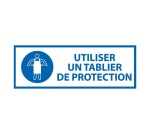 Panneau d'obligation - Porter tablier de protection - M026 297 x 105 mm Vinyle Souple Autocollant