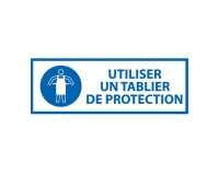 Panneau d'obligation - Porter tablier de protection - M026 450 x 150 mm PVC 2 mm