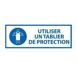 Panneau d'obligation - Porter tablier de protection - M026 297 x 105 mm Vinyle Souple Autocollant