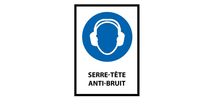 Panneau EPI Serre-tête anti-bruit obligatoire - M003 - ISO 7001