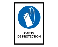 Panneau EPI - Gants de protection obligatoires - M009 - ISO 7001 Vinyle Souple Autocollant A5