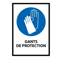 Panneau EPI - Gants de protection obligatoires - M009 - ISO 7001 Vinyle Souple Autocollant A5