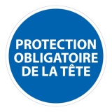 Panneau Obligatoire - EPI- Obligation port casque de sécurité PVC 2 mm 400 mm