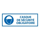 Panneau EPI obligatoire - Casque de sécurité obligatoire - M014 450 x 150 mm Vinyle Souple Autocollant