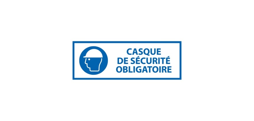 Panneau EPI obligatoire - Casque de sécurité obligatoire - M014