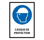 Panneau EPI M014 Casque de protection obligatoire - ISO 7010