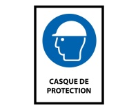 Panneau EPI M014 Casque de protection obligatoire - ISO 7010
